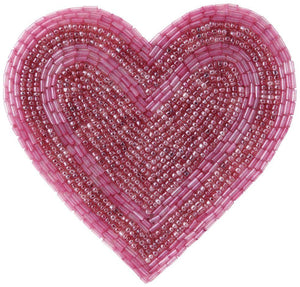 AUSA Heart Beads Coaster Dark Pink - weare-francfranc