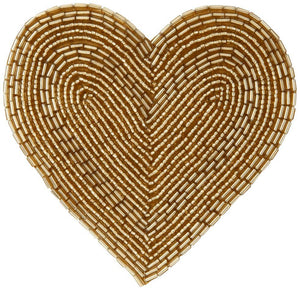 AUSA Heart Beads Coaster Gold - weare-francfranc