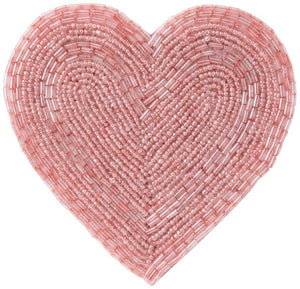 AUSA Heart Beads Coaster Light Pink - weare-francfranc