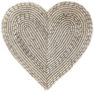 AUSA Heart Beads Coaster Silver - weare-francfranc