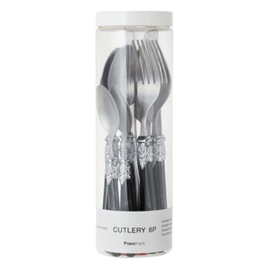 BELLE Cutlery 8P Set Marble Black - weare-francfranc