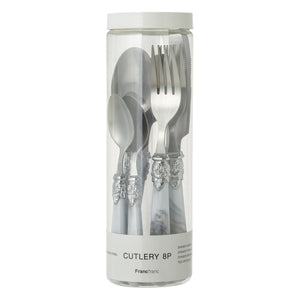 BELLE Cutlery 8P Set Marble White - weare-francfranc