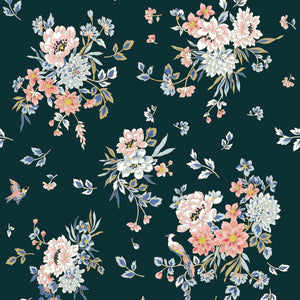Chinoiserie Removable wallpaper dark green - weare-francfranc