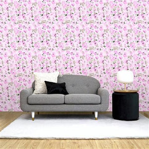 Fleur Removable wallpaper pink - weare-francfranc