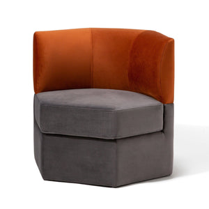 GRUPA SOFA 1S Orange x grey - weare-francfranc