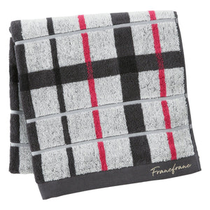 PLAID CHECKED BATH TOWEL grey - weare-francfranc