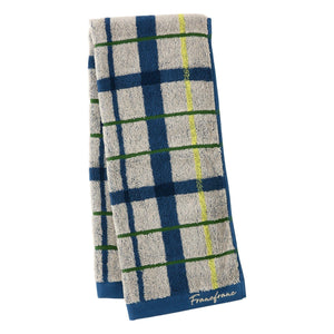 PLAID CHECKED FACE TOWEL Blue - weare-francfranc
